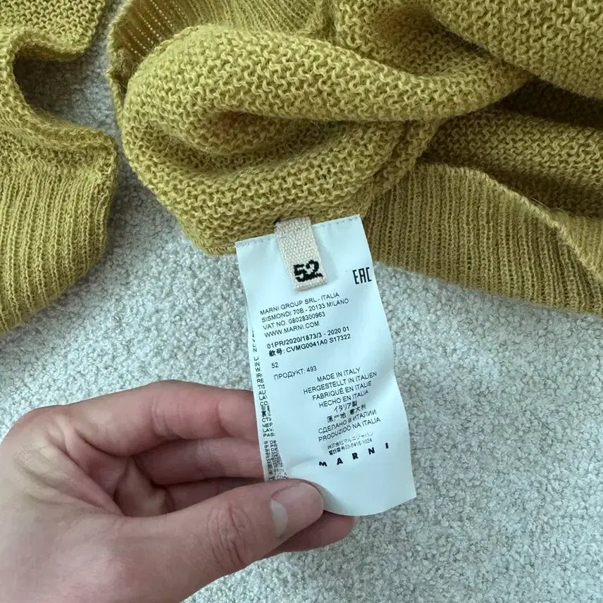 [BUNJANG] Marni Alpaca V-Neck Knit Sweater / 마르니 알파카 브이넥 니트 52