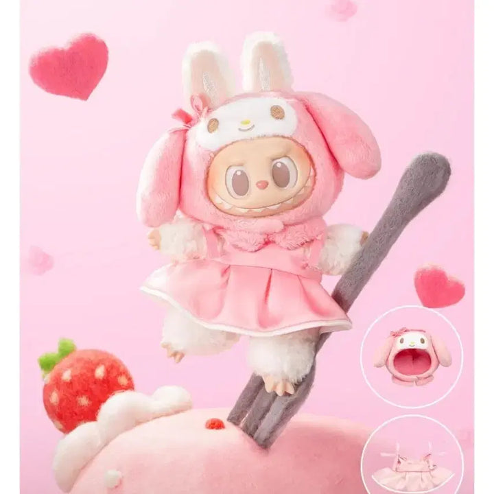[BUNJANG] Popmart La Boube x Sanrio My Melody Plush Keyring / (정가) 팝마트 라부부 x 산리오 인형 키링 - 마이멜로디