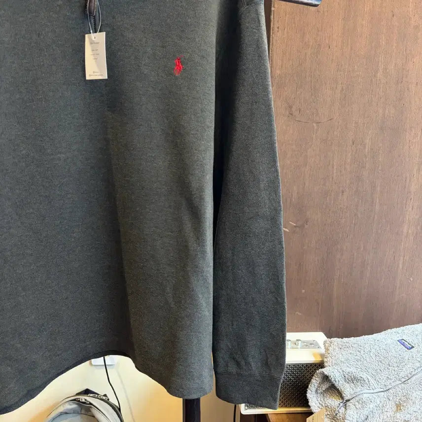 [BUNJANG] Polo Ralph Lauren Charcoal Half-Zip Knit Sweater / 16349 - 폴로 랄프로렌 차콜 반집업 니트