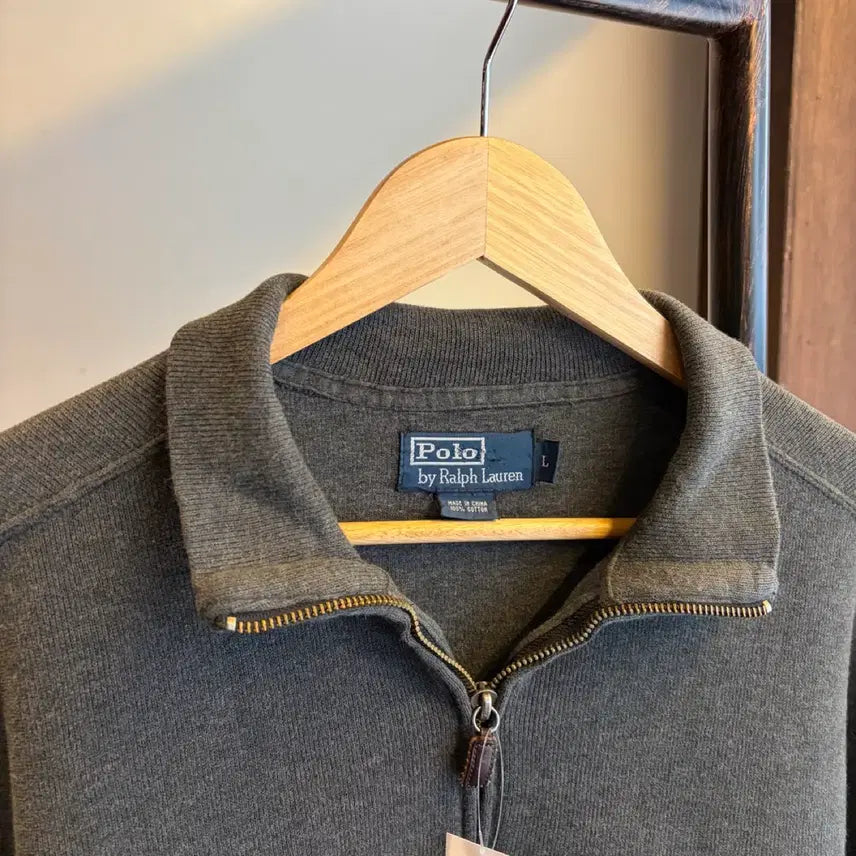 [BUNJANG] Polo Ralph Lauren Charcoal Half-Zip Knit Sweater / 16349 - 폴로 랄프로렌 차콜 반집업 니트