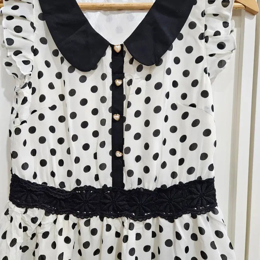 [BUNJANG] Ema Verie Dot Big Collar Dress / 도트 빅카라 원피스