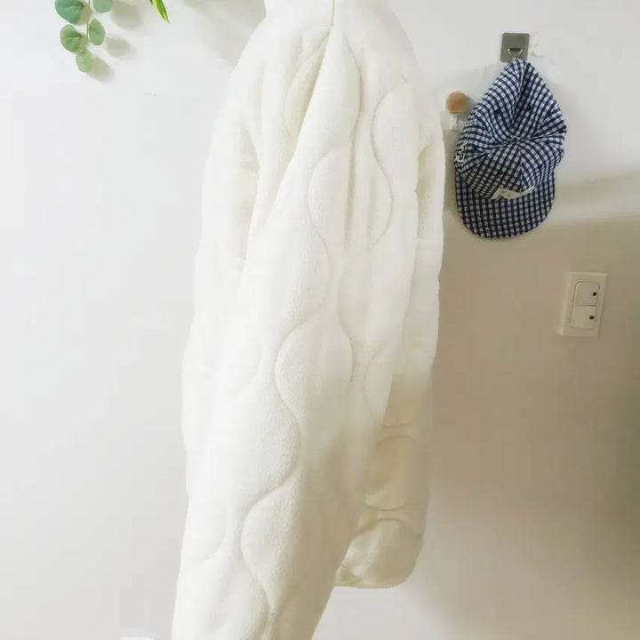 [BUNJANG] Yale Handsome Dan Quilted Fleece Cardigan (Ivory) / 예일 23FW 핸섬댄 퀄팅플리스 남성가디건 100 L 아이보리
