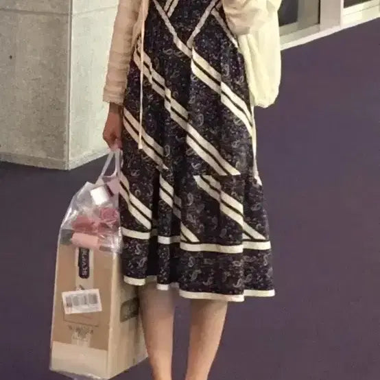 [BUNJANG] Club Monaco Long Dress XS / 클럽 모나코 롱원피스 XS 착샷