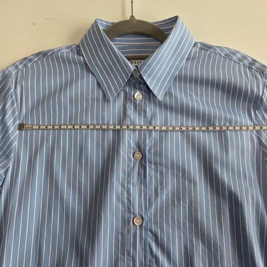 [BUNJANG] Maison Margiela Striped Shirt Dress Blue 38 / 메종마르지엘라 스트라이프 셔츠 원피스 블루 38