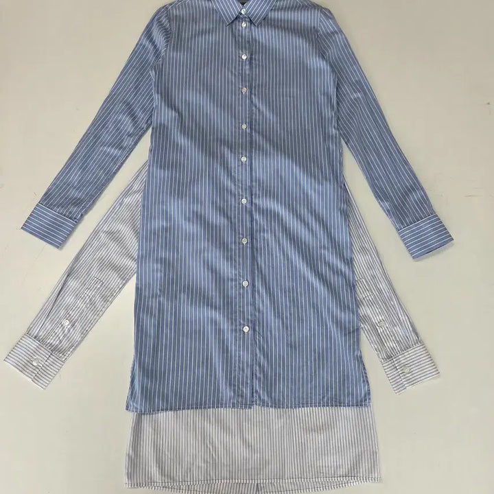 [BUNJANG] Maison Margiela Striped Shirt Dress Blue 38 / 메종마르지엘라 스트라이프 셔츠 원피스 블루 38