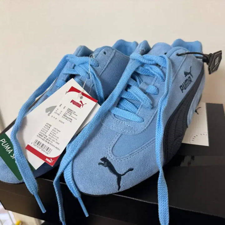 [BUNJANG] Puma Speedcat Archive Team Light Blue Club Navy Sneakers / 푸마 스피드캣 아카이브 팀 라이트 블루 클럽 네이비