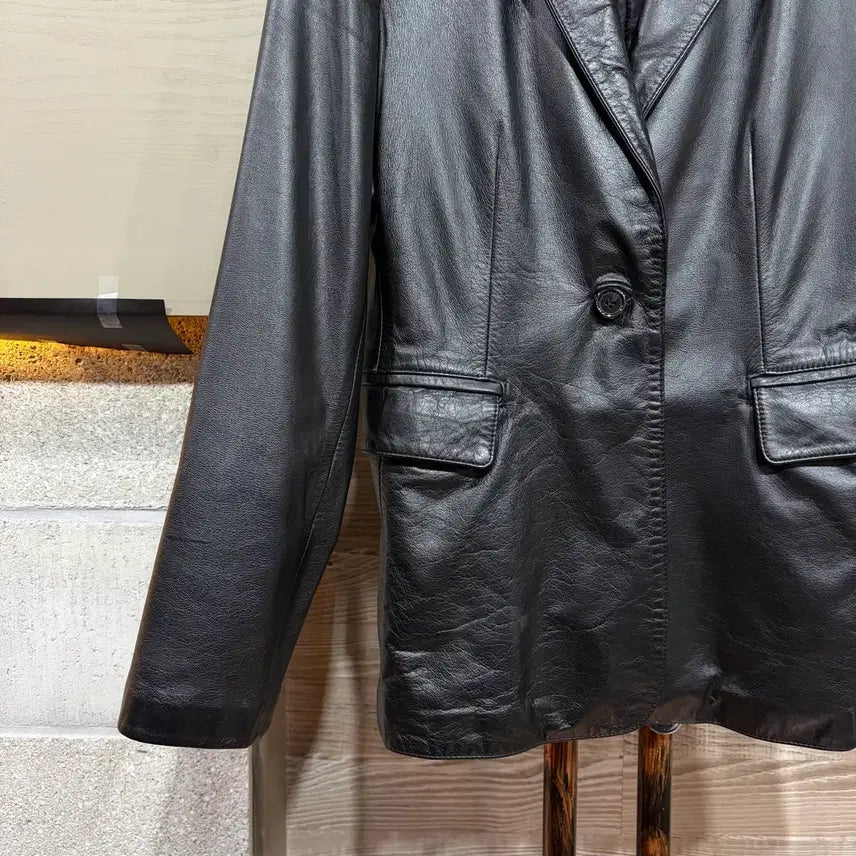 [BUNJANG] Uriiah Milano Leather Blazer Jacket / Uriiah 밀라노 가죽 블레이저 S-M(yr61 자켓 점퍼 레더