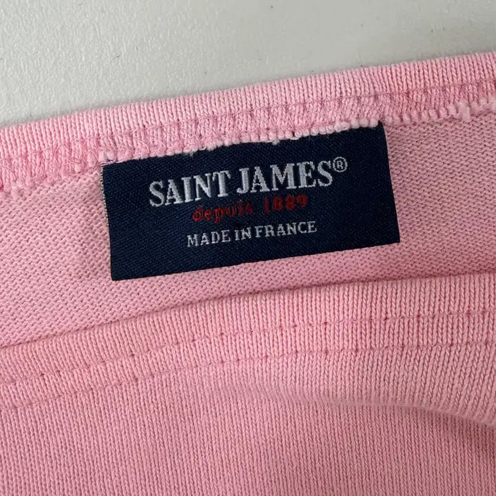 [BUNJANG] Saint James Pink Long Sleeve Cotton T-shirt / 정품 세인트제임스 Saint James 핑크 긴팔 면 100% 티셔츠
