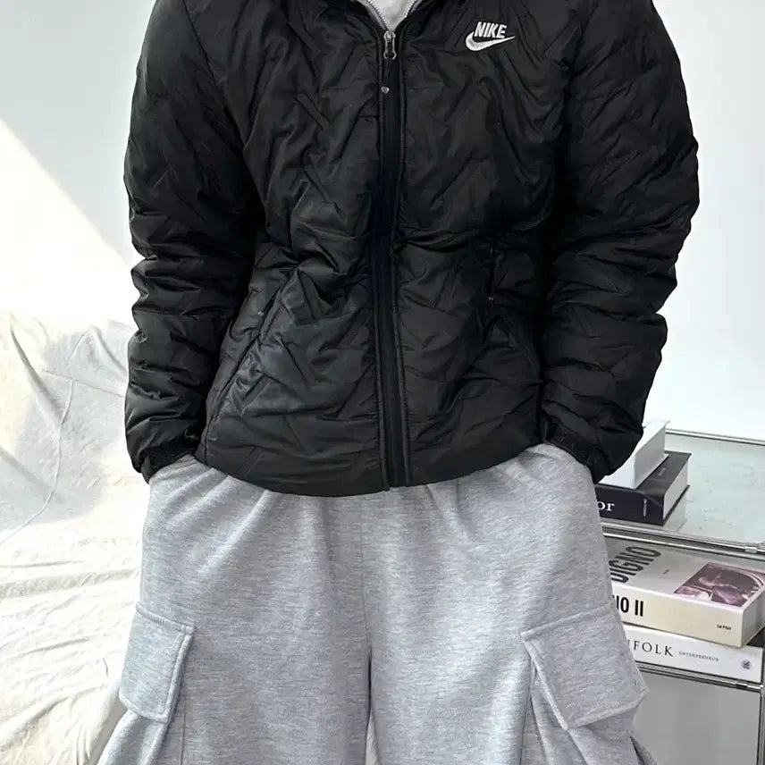 [BUNJANG] Nike Swoosh Quilted Lightweight Padded Jacket L / 나이키 스우시 퀄팅 경량패딩 L