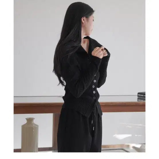 [BUNJANG] UUR Glow Button Rib Knit Ivory / 원가 5.0 유유알 uur글로우 버튼 리브니트 아이보리