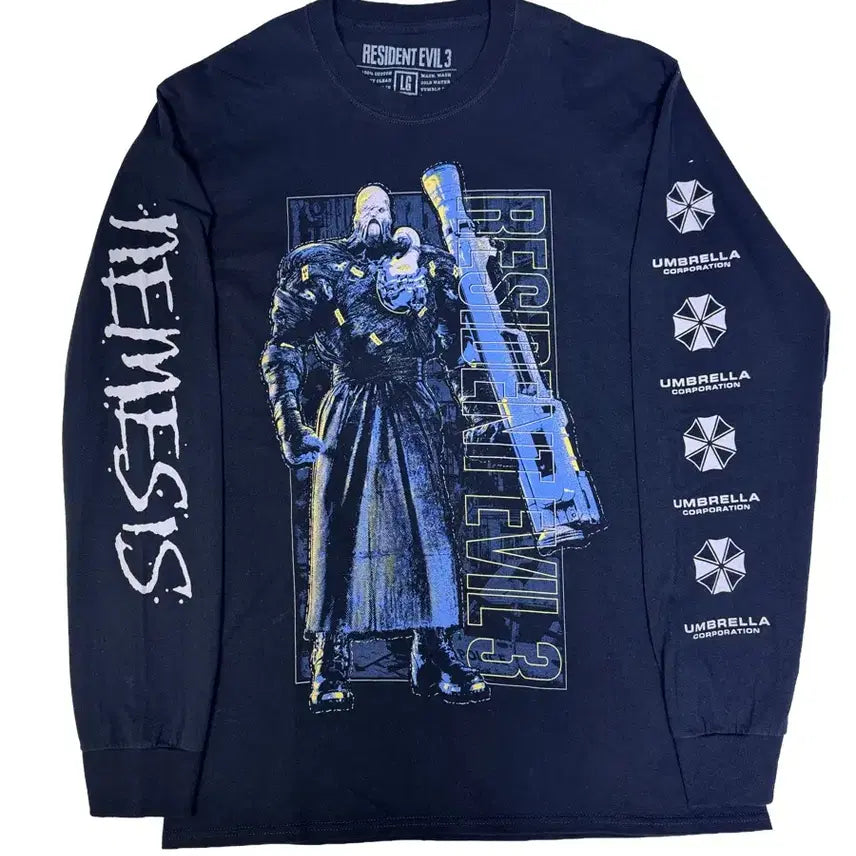 [BUNJANG] Biohazard Resident Evil 3 Nemesis Long Sleeve T-shirt / 빈티지 바이오하자드 레지던트이블3 네메시스 롱슬리브 티셔츠 L