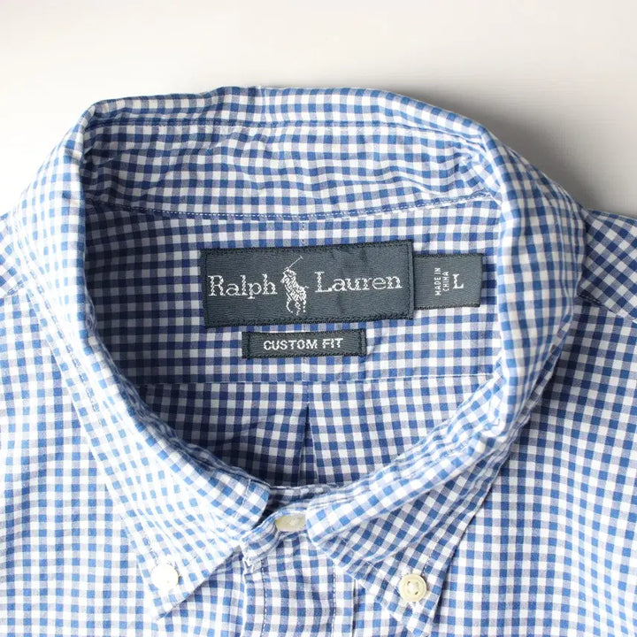 [BUNJANG] Polo Ralph Lauren Checkered Shirt Blue L / 폴로 랄프 로렌 체크 셔츠 블루 L