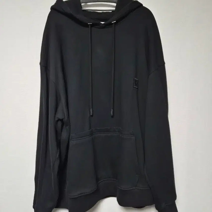 [BUNJANG] Wooyoungmi Black Flower Print Hoodie / 우영미 블랙 플라워 프린팅 후드티