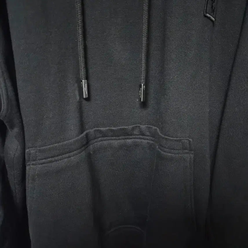 [BUNJANG] Wooyoungmi Black Flower Print Hoodie / 우영미 블랙 플라워 프린팅 후드티