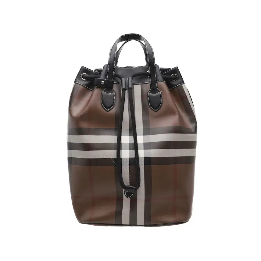 [BUNJANG] Burberry Check Drawstring Bucket Bag / 버버리 체크 드로우스트링 버킷백