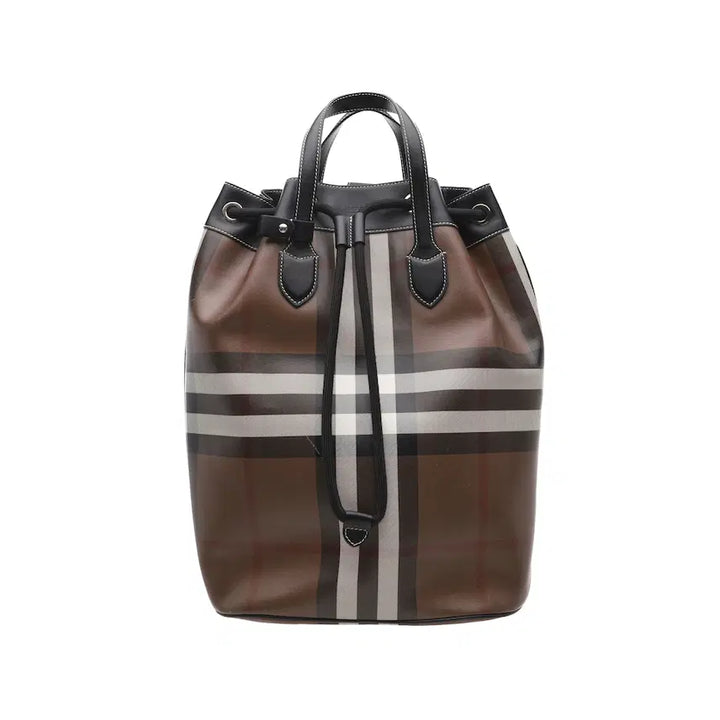 [BUNJANG] Burberry Check Drawstring Bucket Bag / 버버리 체크 드로우스트링 버킷백