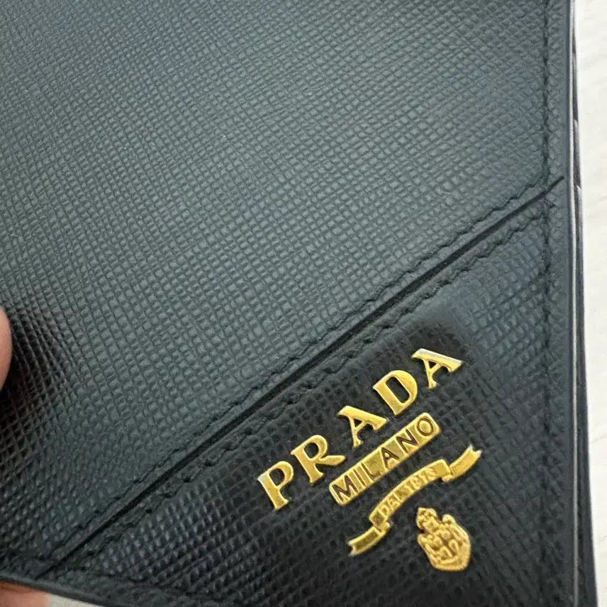 [BUNJANG] Prada Saffiano Gold Logo Wallet / 프라다 사파이노 금장 지갑 2MO513