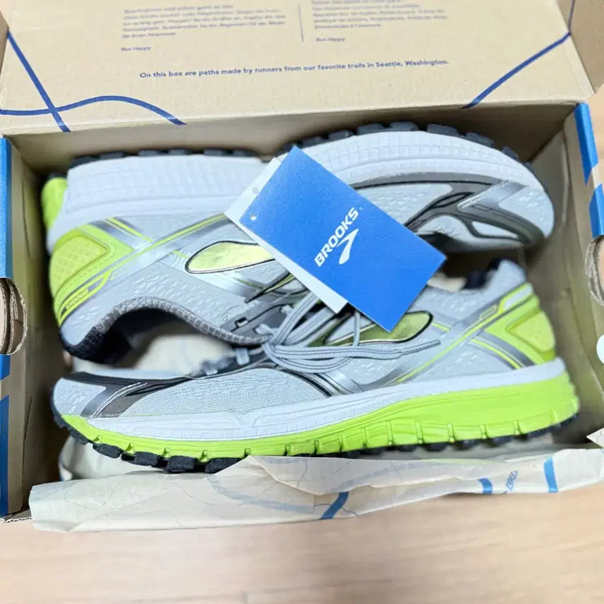[BUNJANG] Brooks Running Shoes Gray Fluorescent 280 / 브룩스 런닝화 그레이 형광 280