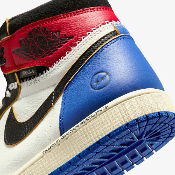 [BUNJANG] Nike Jordan 1 x Fragment x Union Black and Varsity Red Sneakers / 조던 1 x 프라그먼트 x 유니온 / 블랙 앤 바시티 레드 (260)