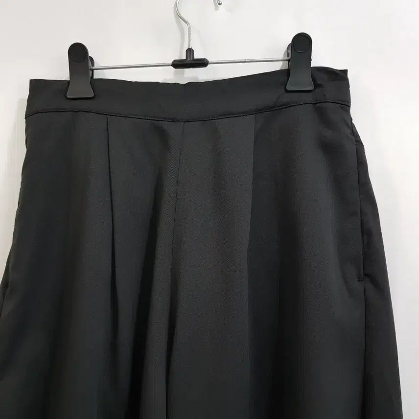 [SOLD OUT] 빈티지 밴딩 검정 아방가르드 와이드 통 바지 여M Q70