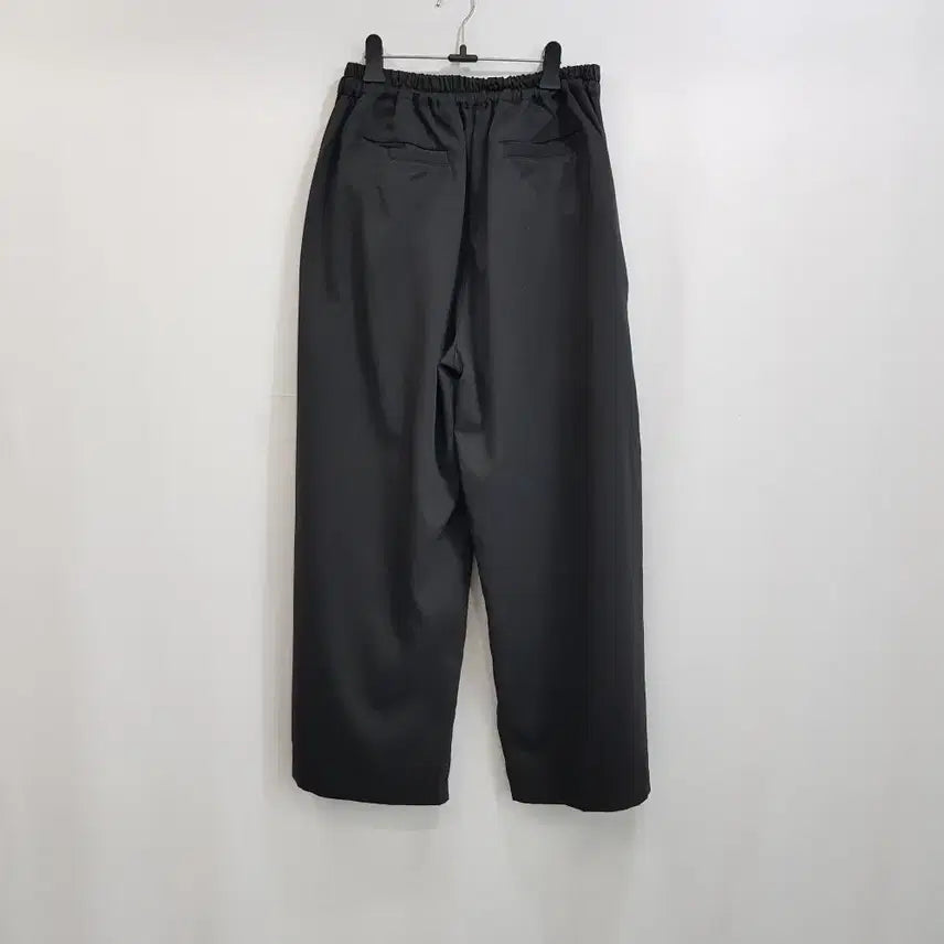 [SOLD OUT] 빈티지 밴딩 검정 아방가르드 와이드 통 바지 여M Q70