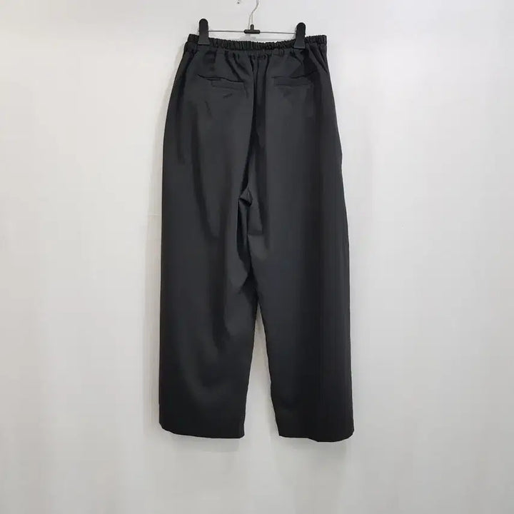 [SOLD OUT] 빈티지 밴딩 검정 아방가르드 와이드 통 바지 여M Q70