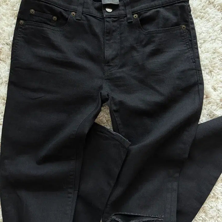 [BUNJANG] Saint Laurent D03 Slim-Fit Black Distressed Jeans / 생로랑 블랙 무파진 19년 32