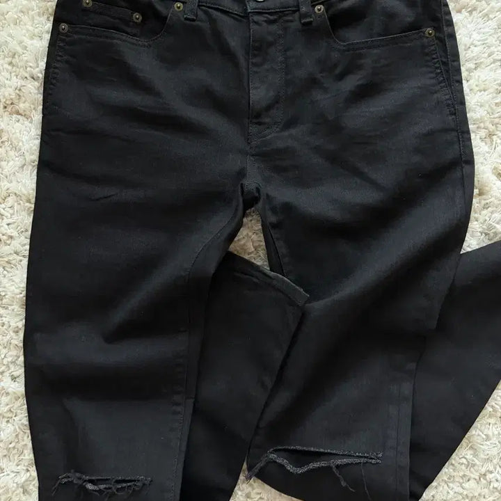 [BUNJANG] Saint Laurent D03 Slim-Fit Black Distressed Jeans / 생로랑 블랙 무파진 19년 32