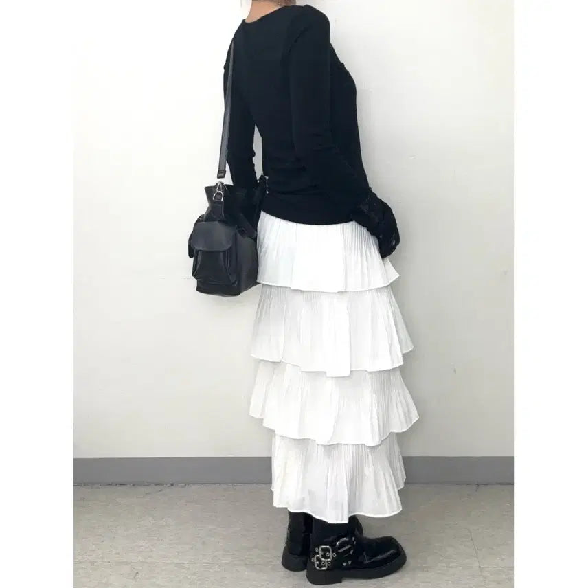 [BUNJANG] INGRID Vintage Black Lace Long Sleeve Top / 일본빈티지 블랙 레이스 워머 롱슬리브 긴팔 이너 티셔츠