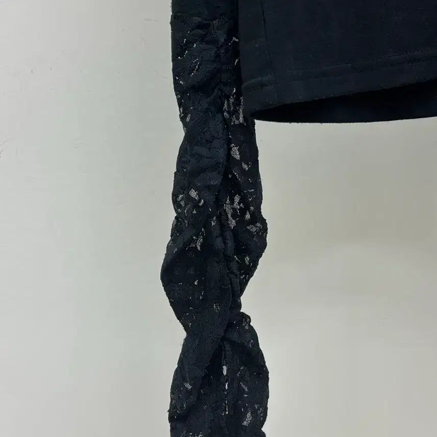[BUNJANG] INGRID Vintage Black Lace Long Sleeve Top / 일본빈티지 블랙 레이스 워머 롱슬리브 긴팔 이너 티셔츠