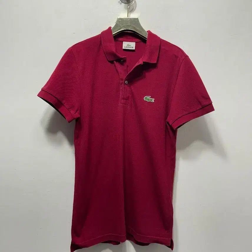 [BUNJANG] Lacoste Polo Shirt Burgundy M / 라코스테 반팔 카라티셔츠 버건디 M