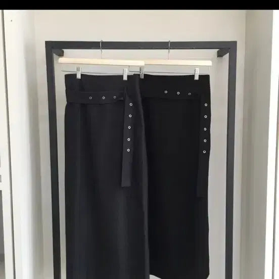 [BUNJANG] Ilet Belt Skirt Charcoal / 아일렛 벨트 스커트 차콜 *새상품*
