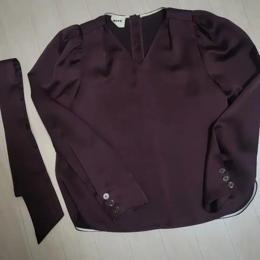 [BUNJANG] aeer Burgundy Blouse / 아에르 aeer 블라우스