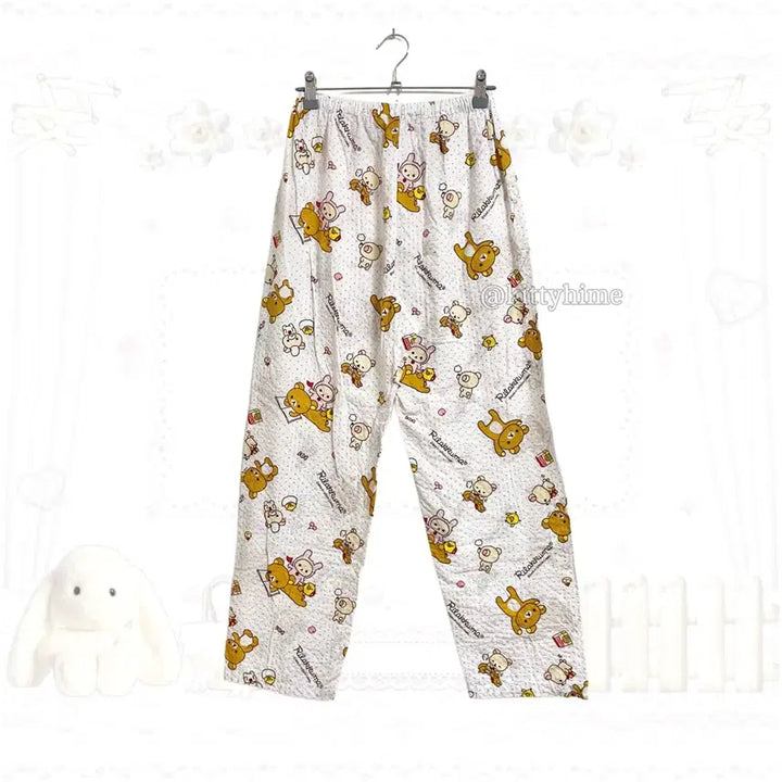 [BUNJANG] Rilakkuma Usagi Korilakkuma Pink Dot Pajamas / rilakkuma 우사기코리락쿠마 반팔 파자마 코리락쿠마 잠옷 갸루