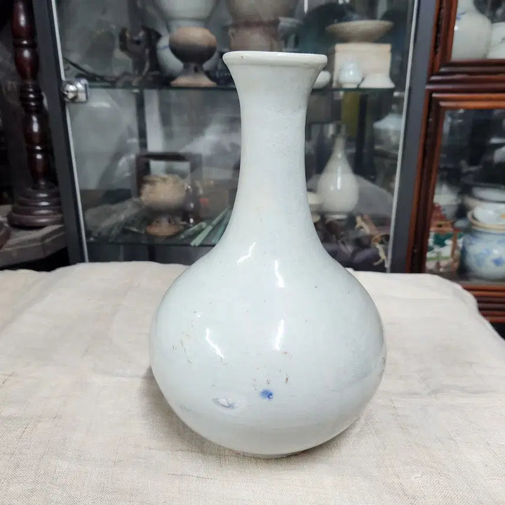 [BUNJANG] Joseon Dynasty Late Period White Porcelain Vase / 진품 조선후기 백자주병
