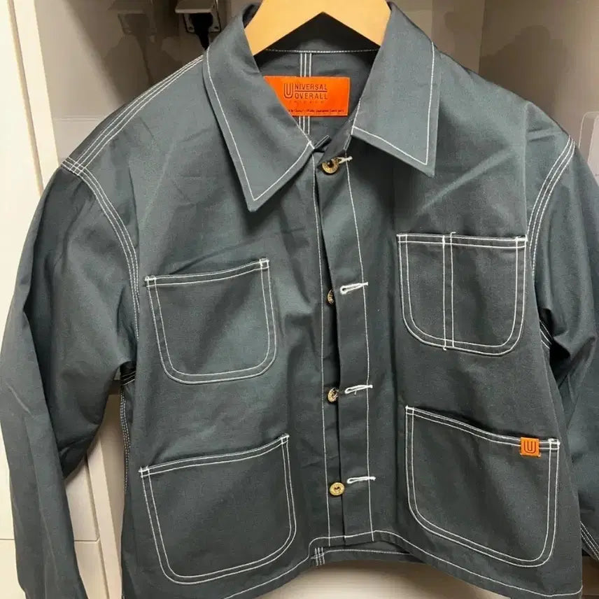 [BUNJANG] Universal Overall Short Coverall Trucker Jacket / 유니버셜 오버롤 숏커버올 트러커자켓