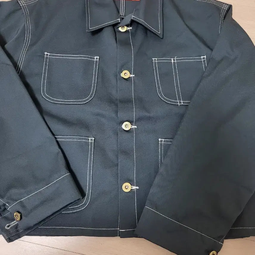 [BUNJANG] Universal Overall Short Coverall Trucker Jacket / 유니버셜 오버롤 숏커버올 트러커자켓