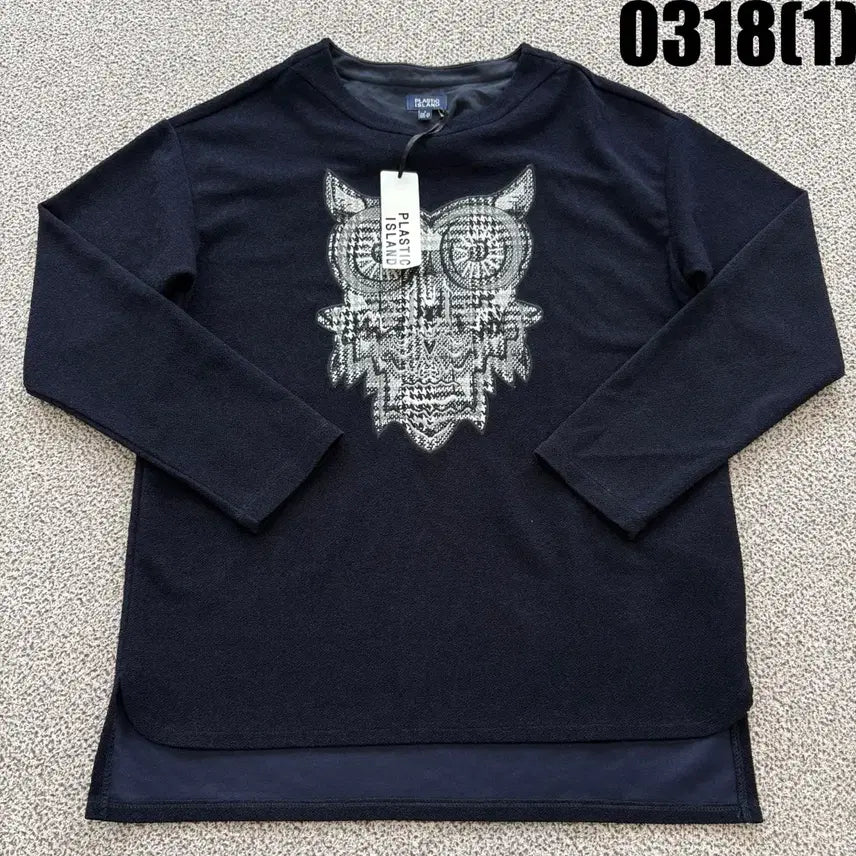 [SOLD OUT] 플라스틱아일랜드 부엉이 맨투맨 티셔츠 S