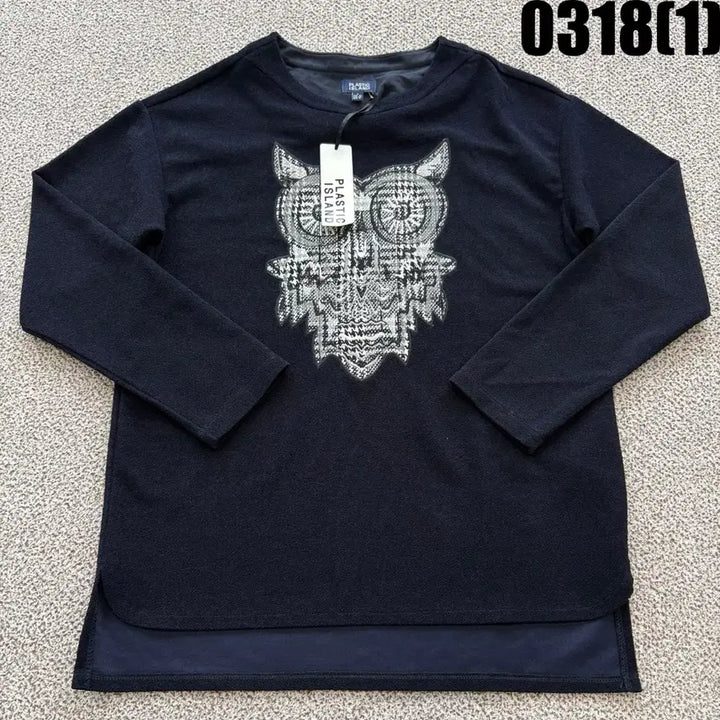 [SOLD OUT] 플라스틱아일랜드 부엉이 맨투맨 티셔츠 S