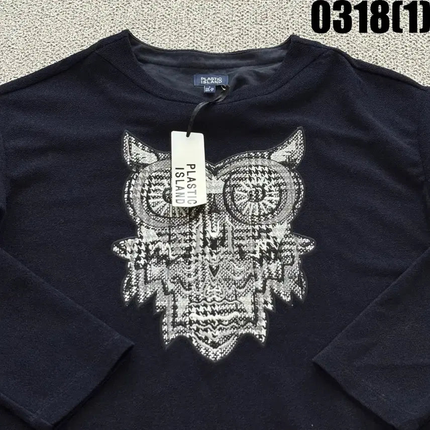 [SOLD OUT] 플라스틱아일랜드 부엉이 맨투맨 티셔츠 S