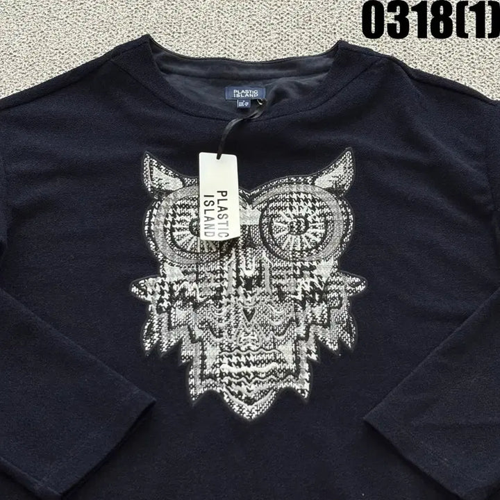 [SOLD OUT] 플라스틱아일랜드 부엉이 맨투맨 티셔츠 S