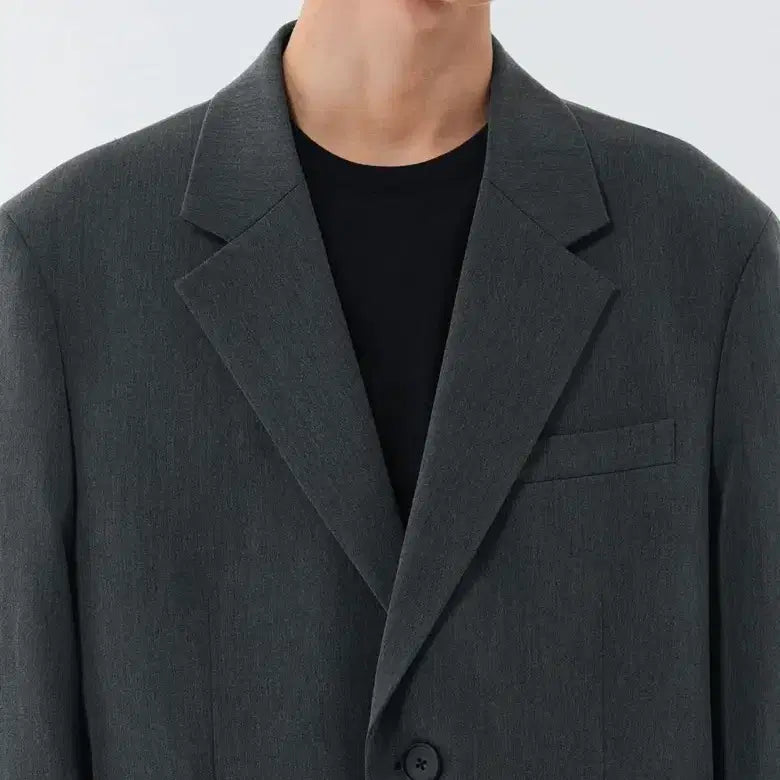[BUNJANG] Musinsa Standard Daddy Shoulder Oversized Blazer Medium Gray / [M] 무신사 스탠다드 대디 숄더 오버사이즈 블레이저 미디엄 그레이