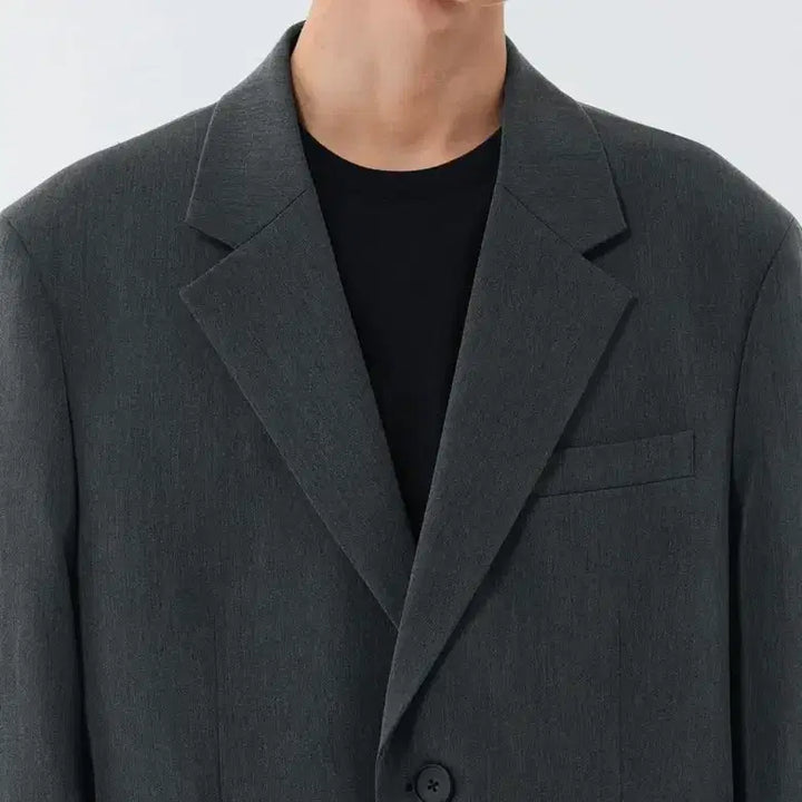 [BUNJANG] Musinsa Standard Daddy Shoulder Oversized Blazer Medium Gray / [M] 무신사 스탠다드 대디 숄더 오버사이즈 블레이저 미디엄 그레이