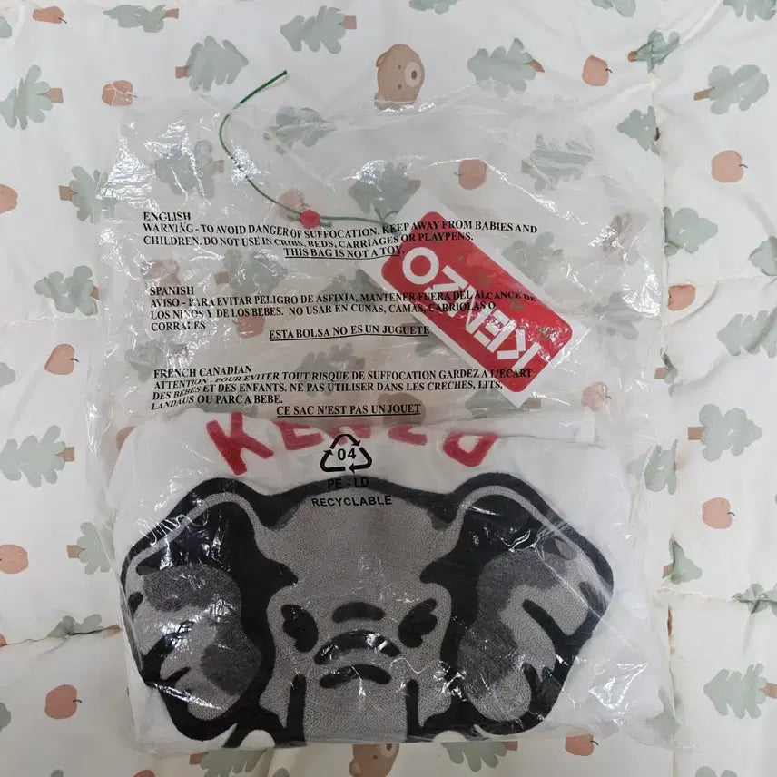 [BUNJANG] Kenzo Elephant Embroidered White Short Sleeve T-shirt / kenzo 겐조 코끼리 자수 화이트 반팔 반소매 티셔츠