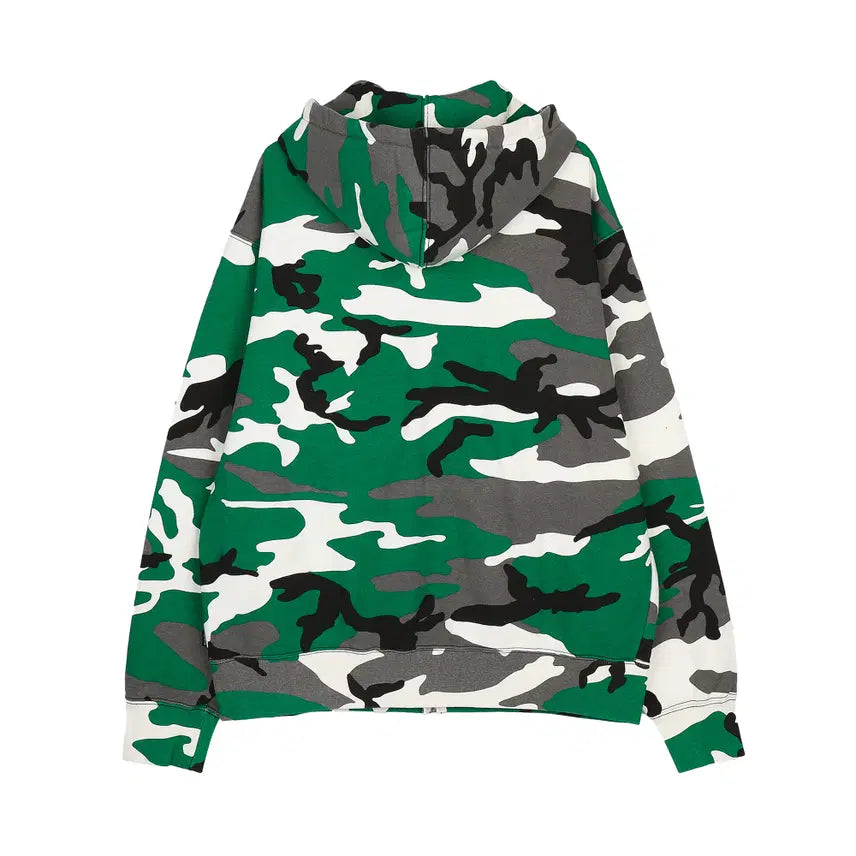 [SOLD OUT] [M] 슈프림 스몰 박스 집업 후드 스웨트셔츠 그린 카모 - 25FW