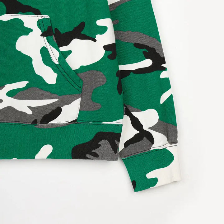[SOLD OUT] [M] 슈프림 스몰 박스 집업 후드 스웨트셔츠 그린 카모 - 25FW