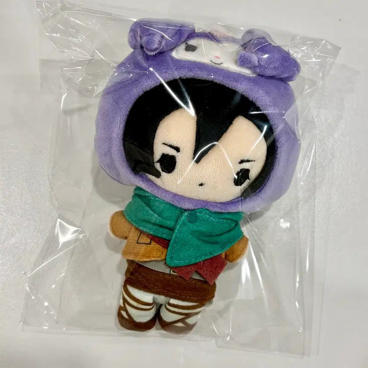 [BUNJANG] Attack on Titan Mikasa Ackerman Sanrio Kuromi Mascot Plush / 진격의거인 미카사 아커만 산리오콜라보 쿠로미 마스코트사이즈 누이