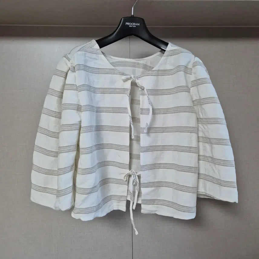 [BUNJANG] Mutoffice Linen Ribbon Cardigan / 프리)Mutoffice 무트오피스 린넨 리본 가디건