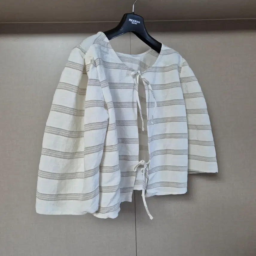 [BUNJANG] Mutoffice Linen Ribbon Cardigan / 프리)Mutoffice 무트오피스 린넨 리본 가디건