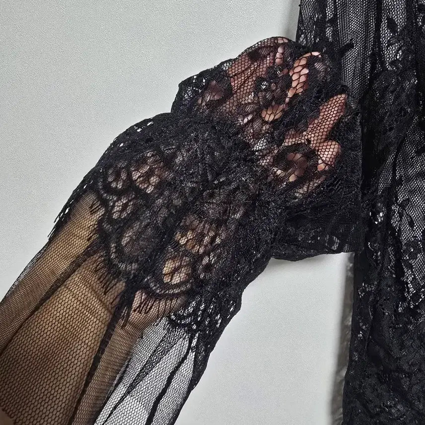 [BUNJANG] Lace See-Through Blouse / 시스루 블라우스